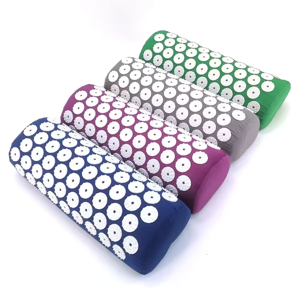 Acupressure mat in use