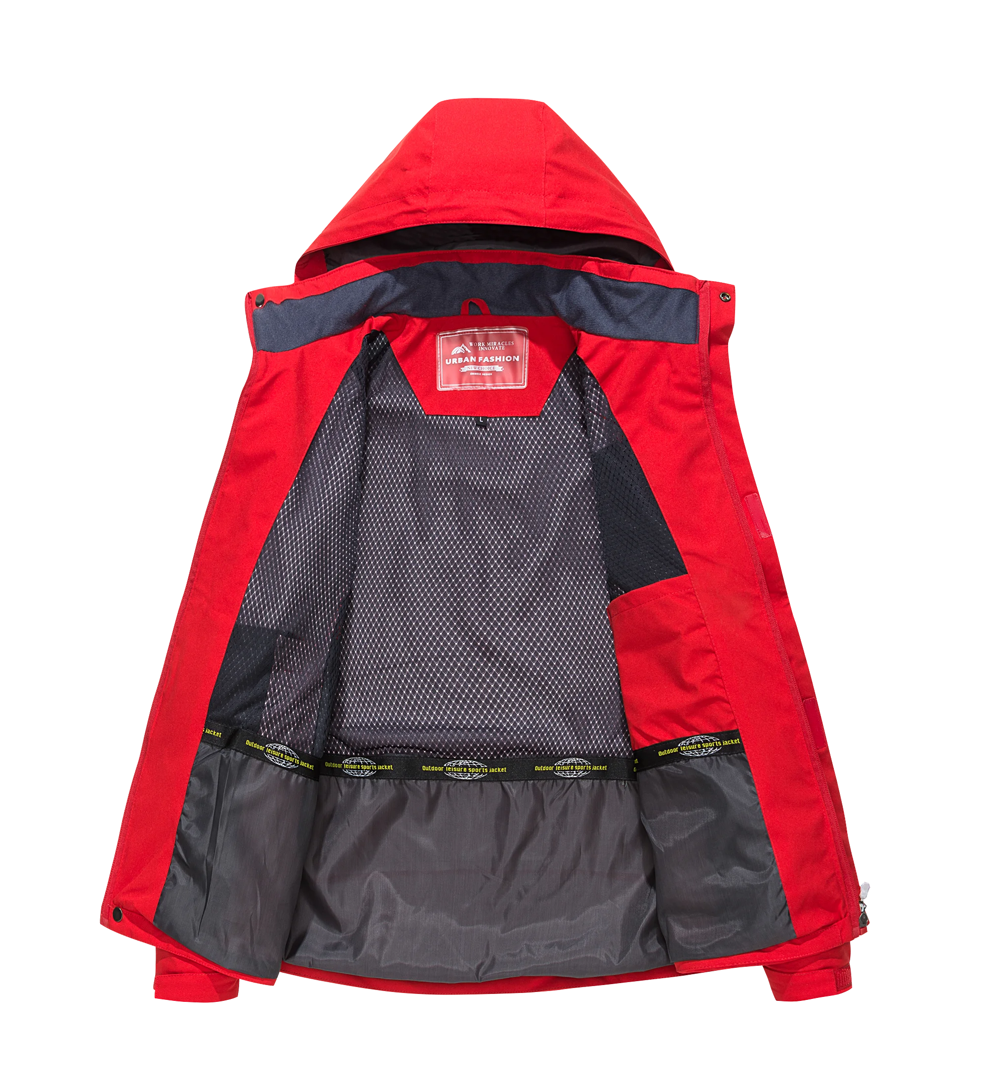 Men's waterproof hiking jacket pocket detail